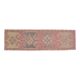 1970s Vintage Turkish Handmade Wool & Cotton Pink Runner Rug 100x339