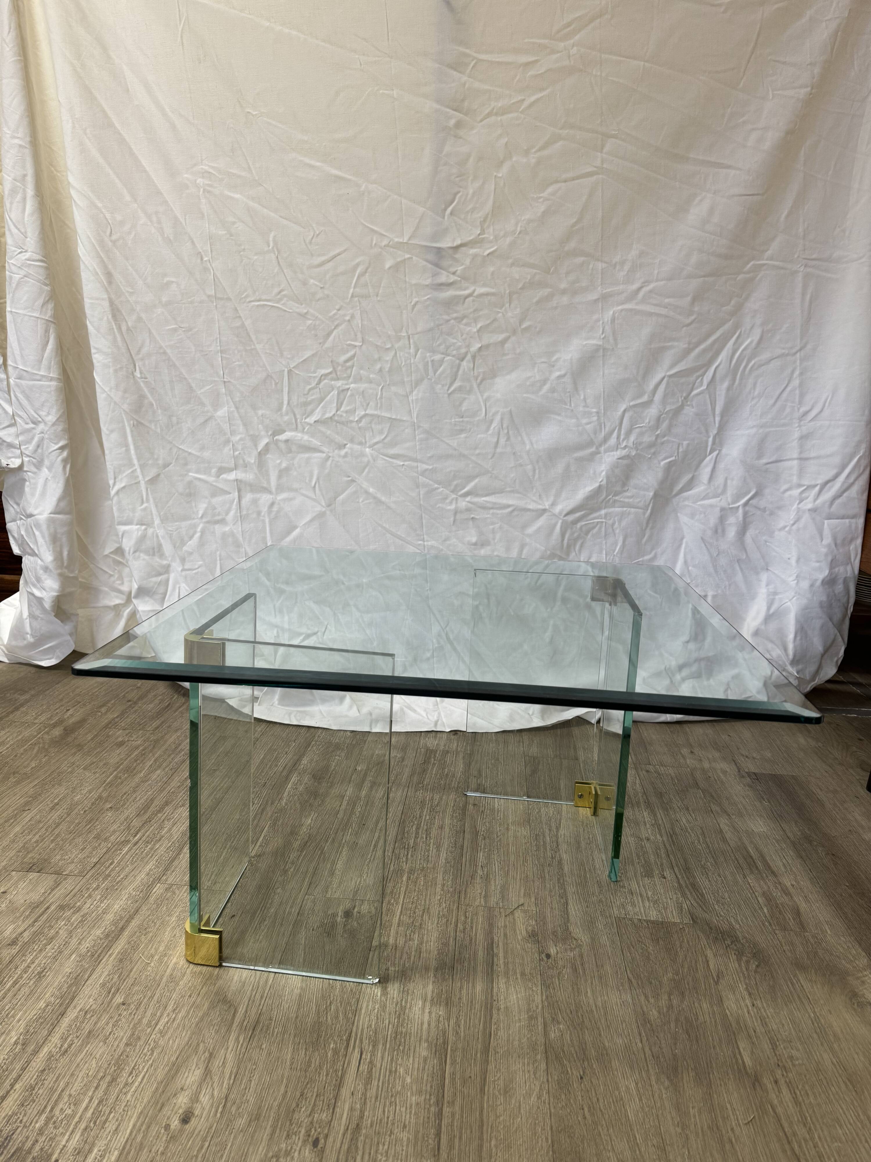Vintage glass coffee table 70s