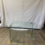 Table basse en verre vintage 70