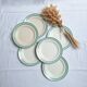 Assiettes plates Céranord - Modèle Amanda vert