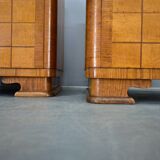 1940s pair of Art Deco bedside tables, Czechoslovakia