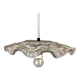 Portuguese farmhouse mid century clear floral glass dish pendant lamp 1960s