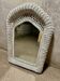 Miroir blanc rotin vintage