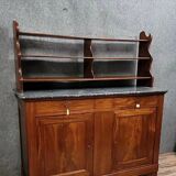 Saint Hubert buffet with shelves, Restoration period, in mahogany, circa 1820