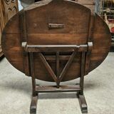 Small oval folding wine table