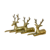 Trio deer brass vintage 1970