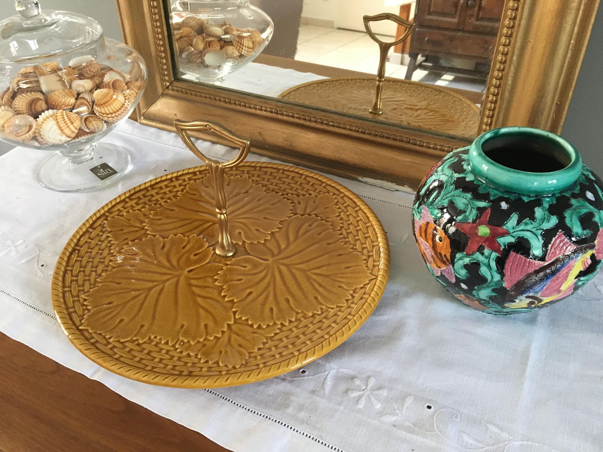 Gien vintage cheese platter