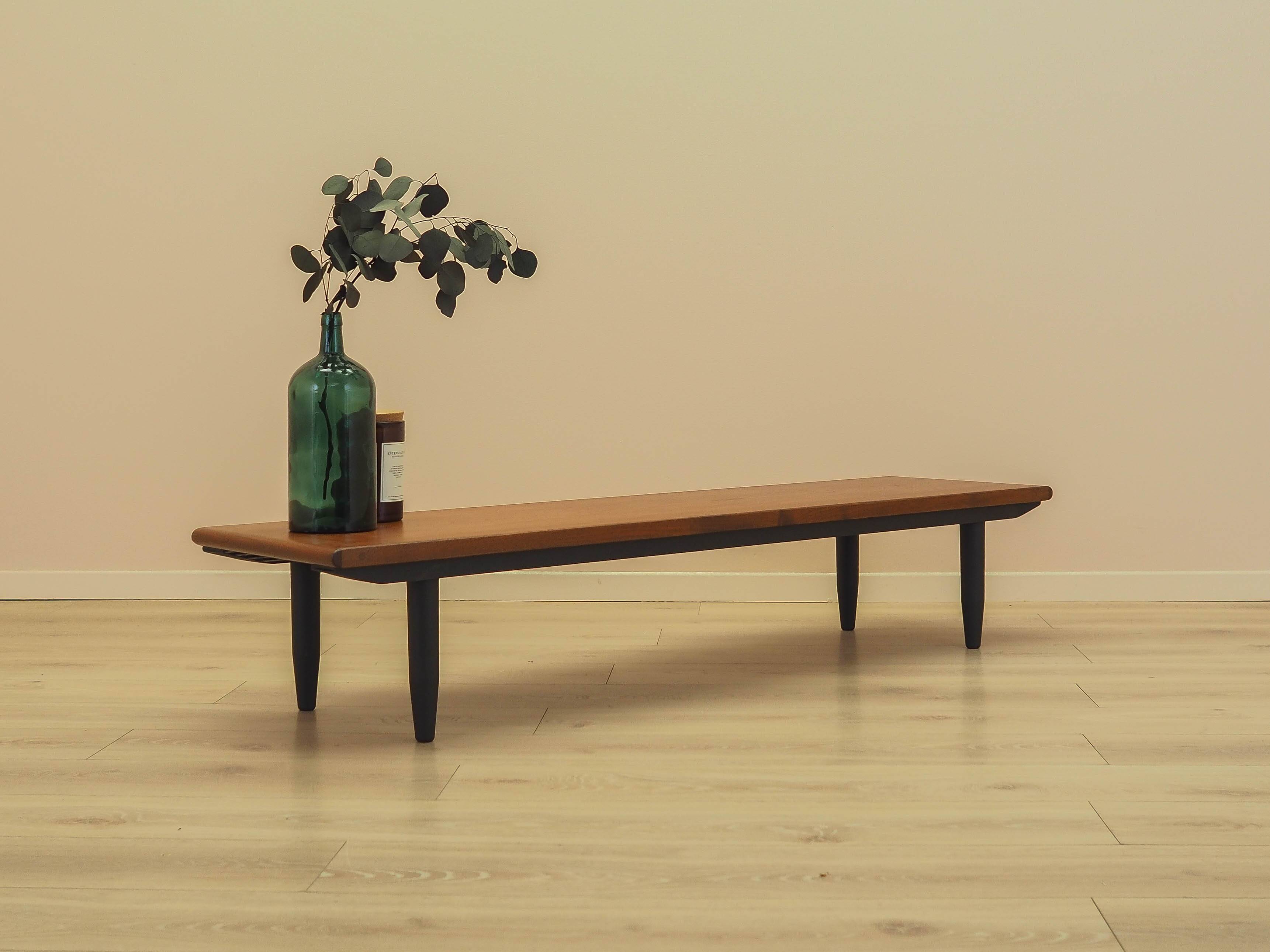 Teak sideboard, low Danish console, 1970s