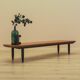 Teak sideboard, low Danish console, 1970s
