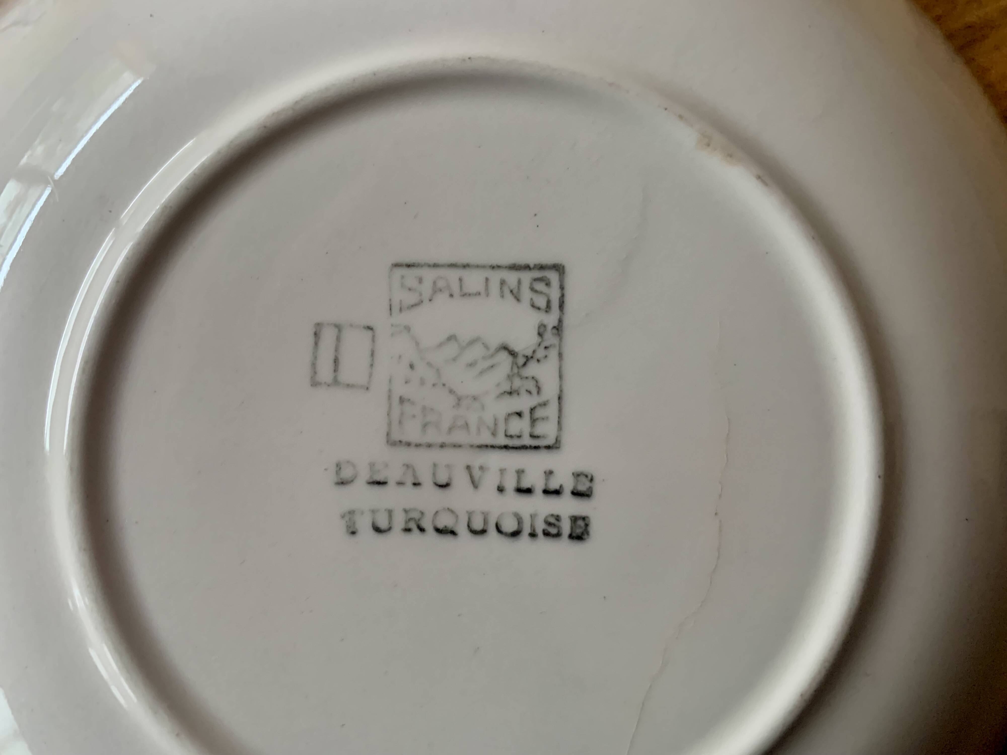 Set of 6 Salins soup plates - Deauville series - 1960