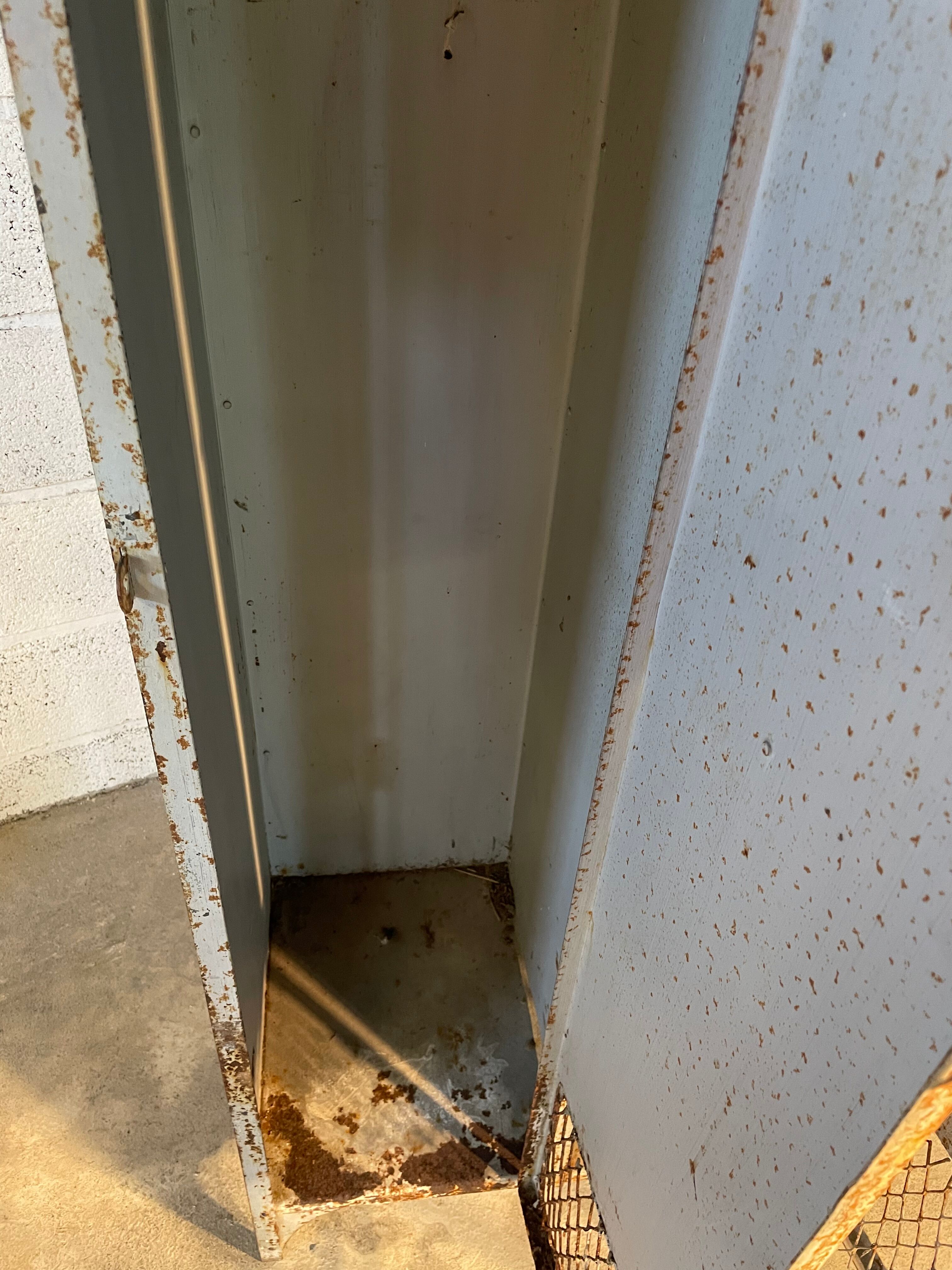 Industrial style metal locker cloakroom