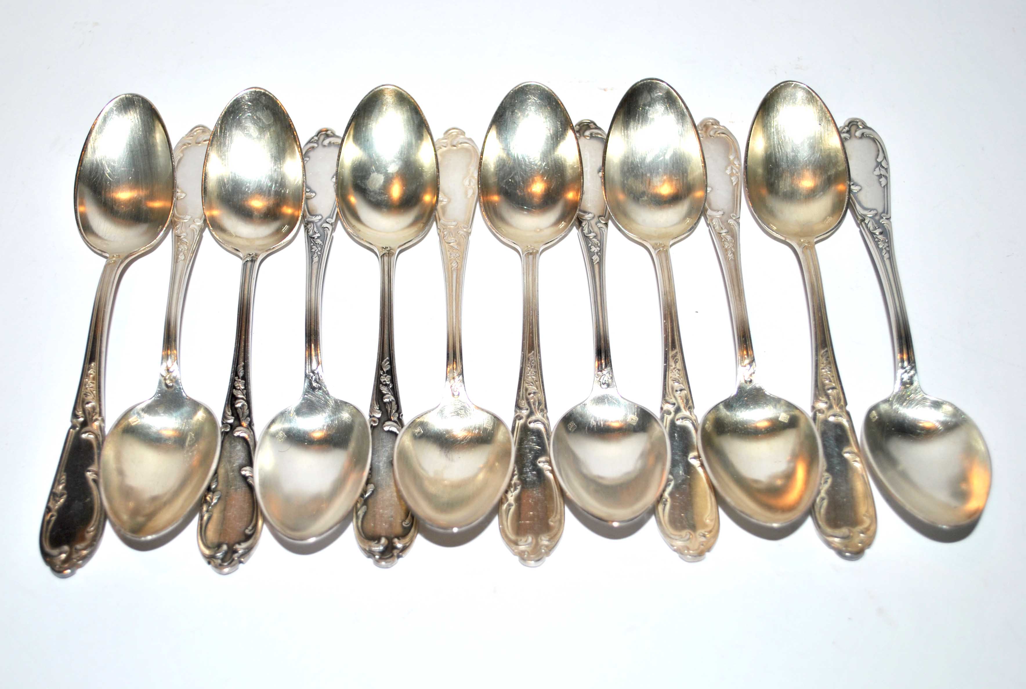 Housewife 48 vintage table cutlery in silver metal sfam - knife spoons coffee fork x12