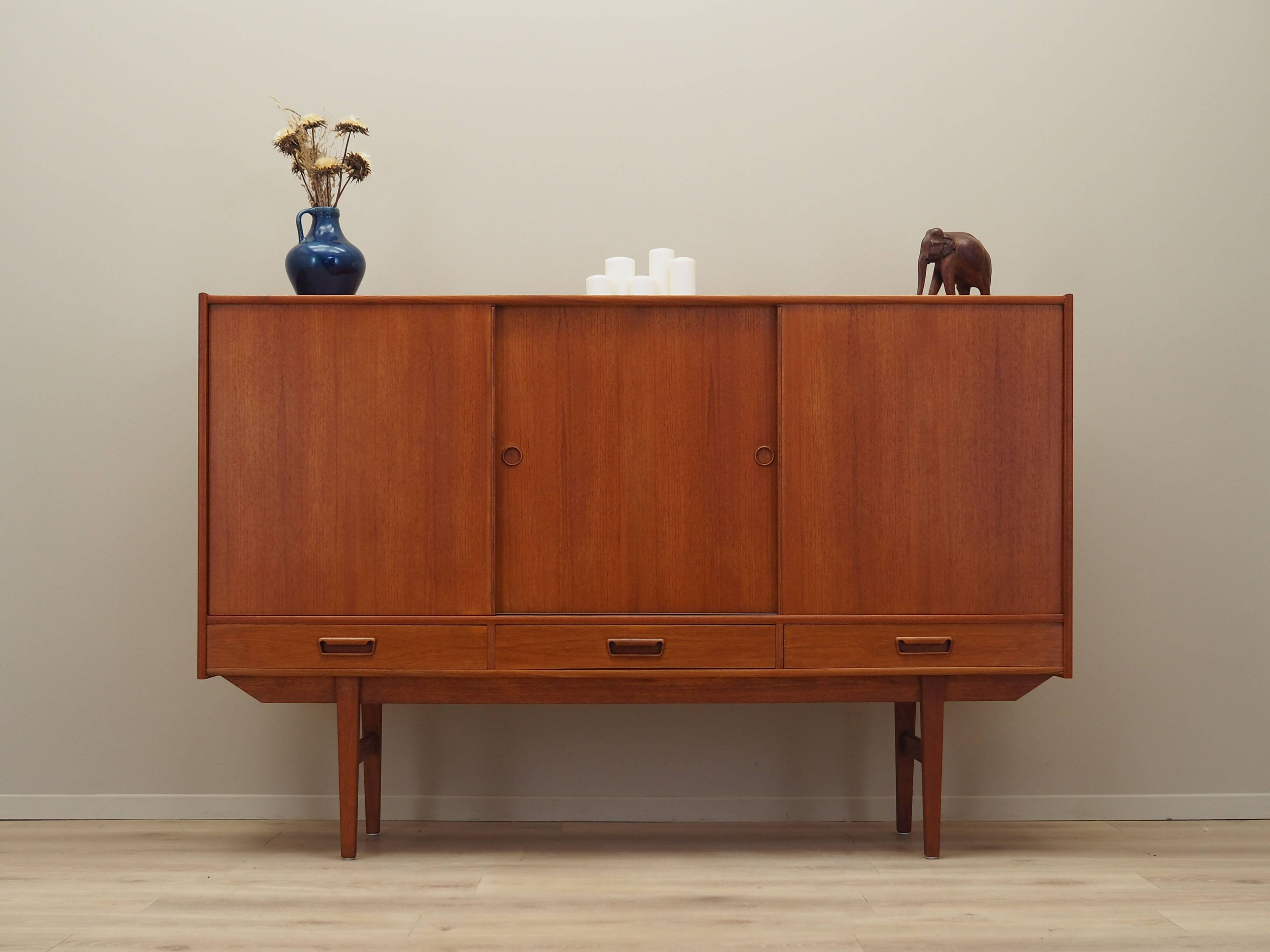 Teak highboard, Danish design, 1960s, production: Denmark