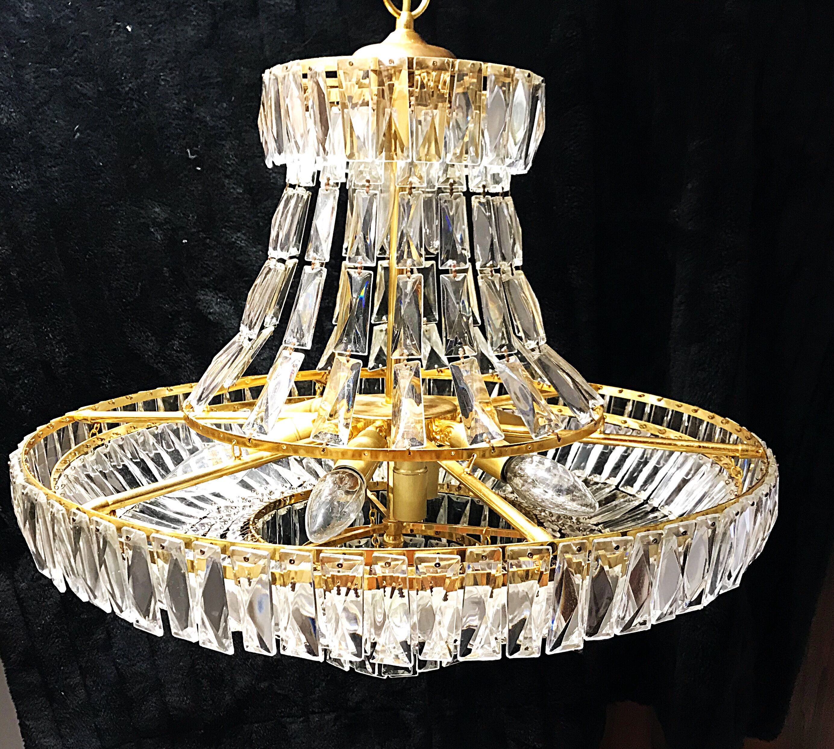 Murano crystal chandelier 1970