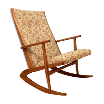 Fauteuil à bascule modèle 97 par Holger Georg Jensen, Tønder Møbelværk, Danemark, années 1950