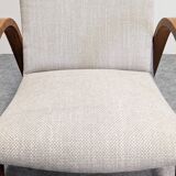 Pair of Bow Wood armchairs by Steiner from the 50s/60s