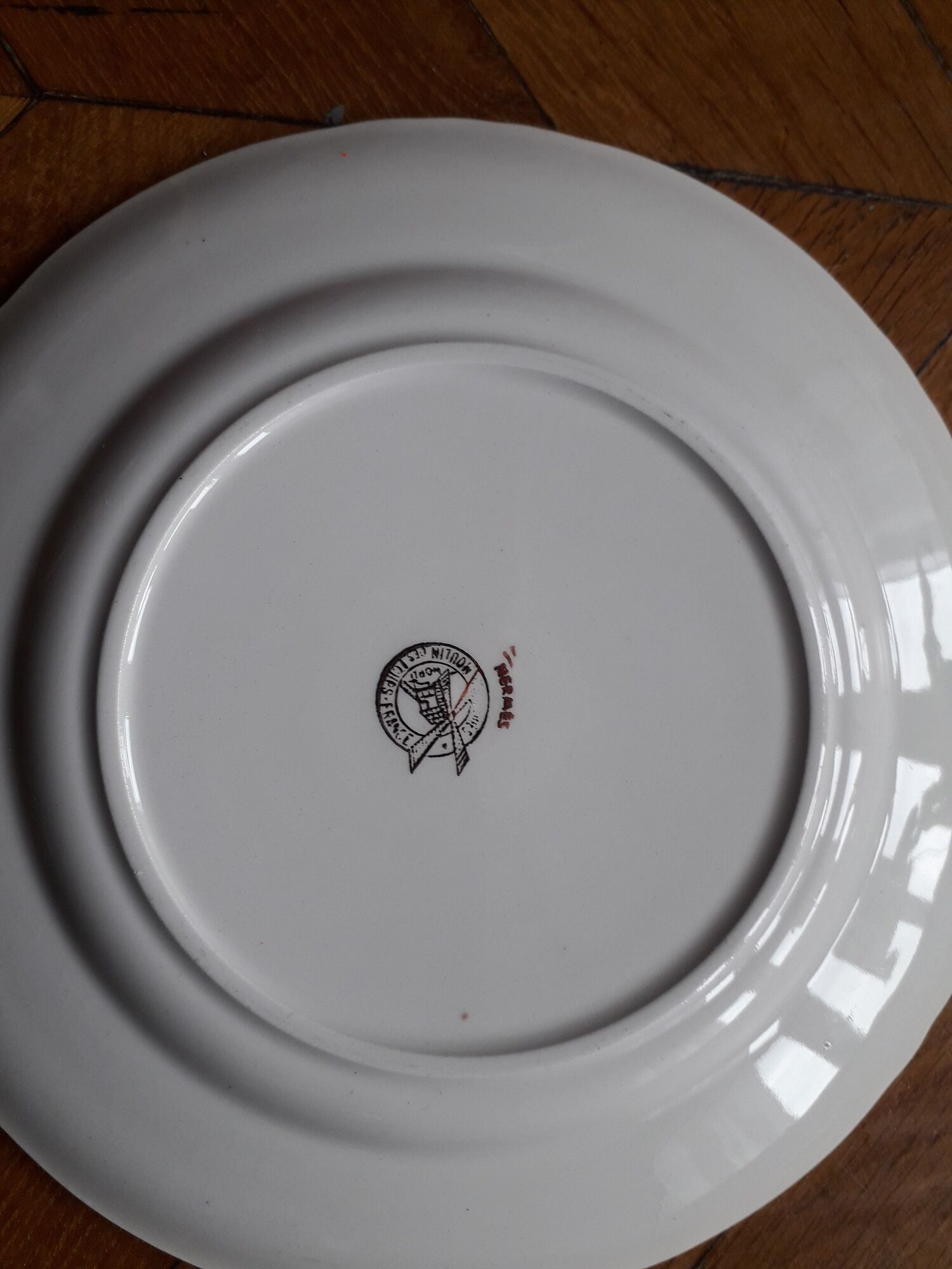 Set of 6 Hermès plates from the Orchies earthenware