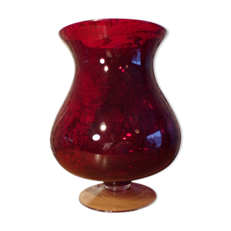 Vase en verre d'Empoli Ø23cm