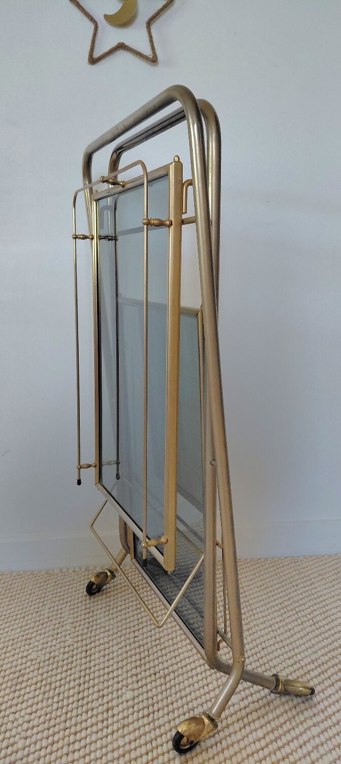 Desserte de bar pliante "Hollywood Regency"-Design Italien