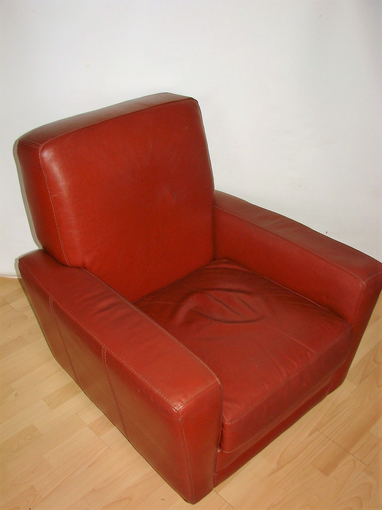 Art deco leather armchair, 1960s