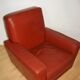 Art deco leather armchair, 1960s