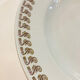 X5 Luneville earthenware soup plates with golden decoration