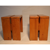 Pair of Charlotte Perriand stools for Les Arcs 1960