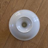 Antique pink ironstone fruit bowl with flowers