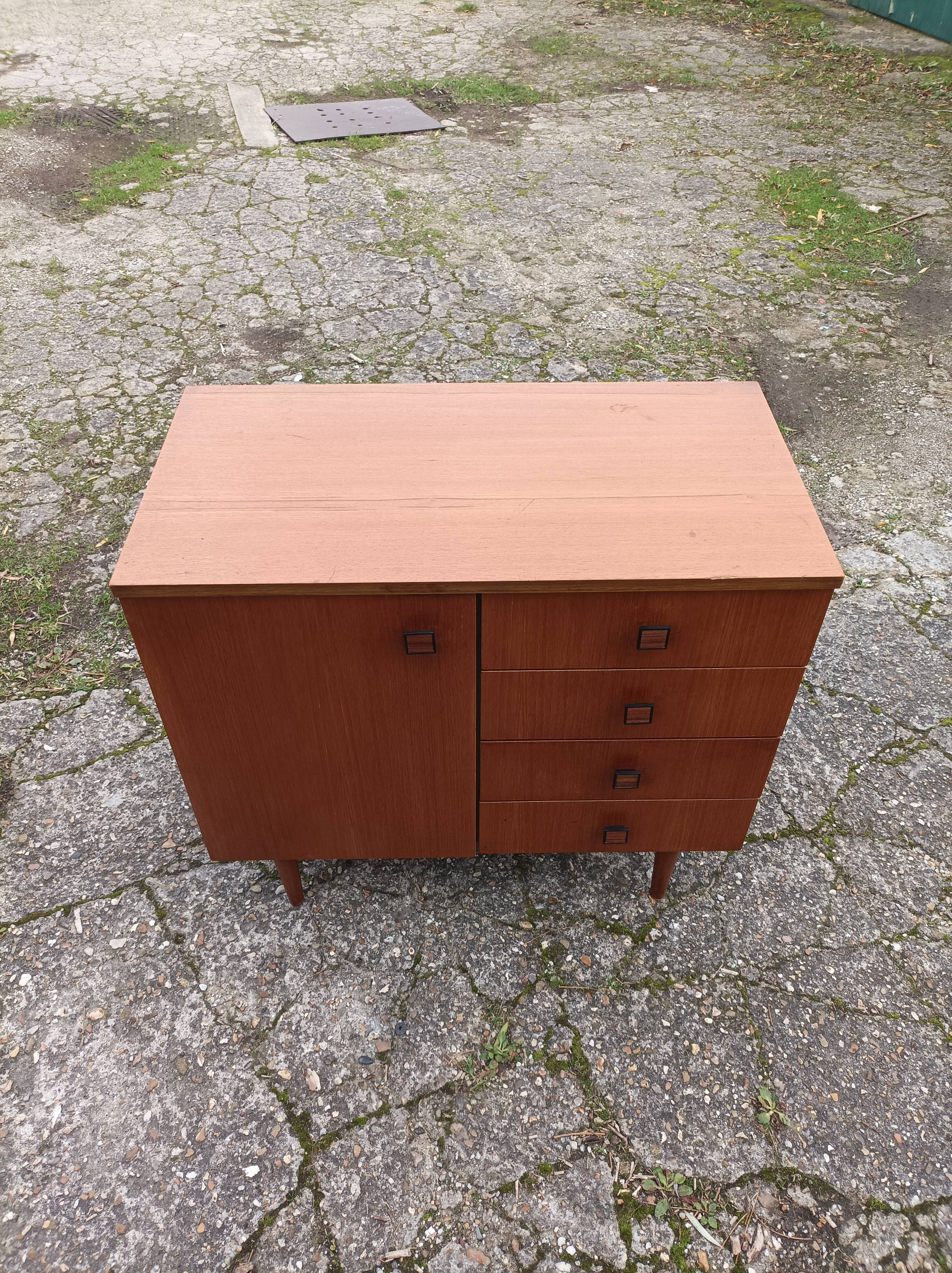 Meuble commode bois teck scandinave vintage