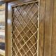 Vintage rattan and oak wardrobe