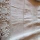 Antique linen cloth monogrammed CP