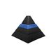 Pyramid shaped stacked ceramic ashtrays / centerpiece Amalgames France 1980