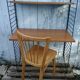Vintage modular desk shelf in Teak veneer and black metal, Nisse Strinning, 60s