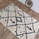 Handmade Berber wool mrirt rug 172 X 110 CM