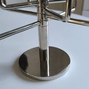 Chrome metal habitat candle holder from the 90s