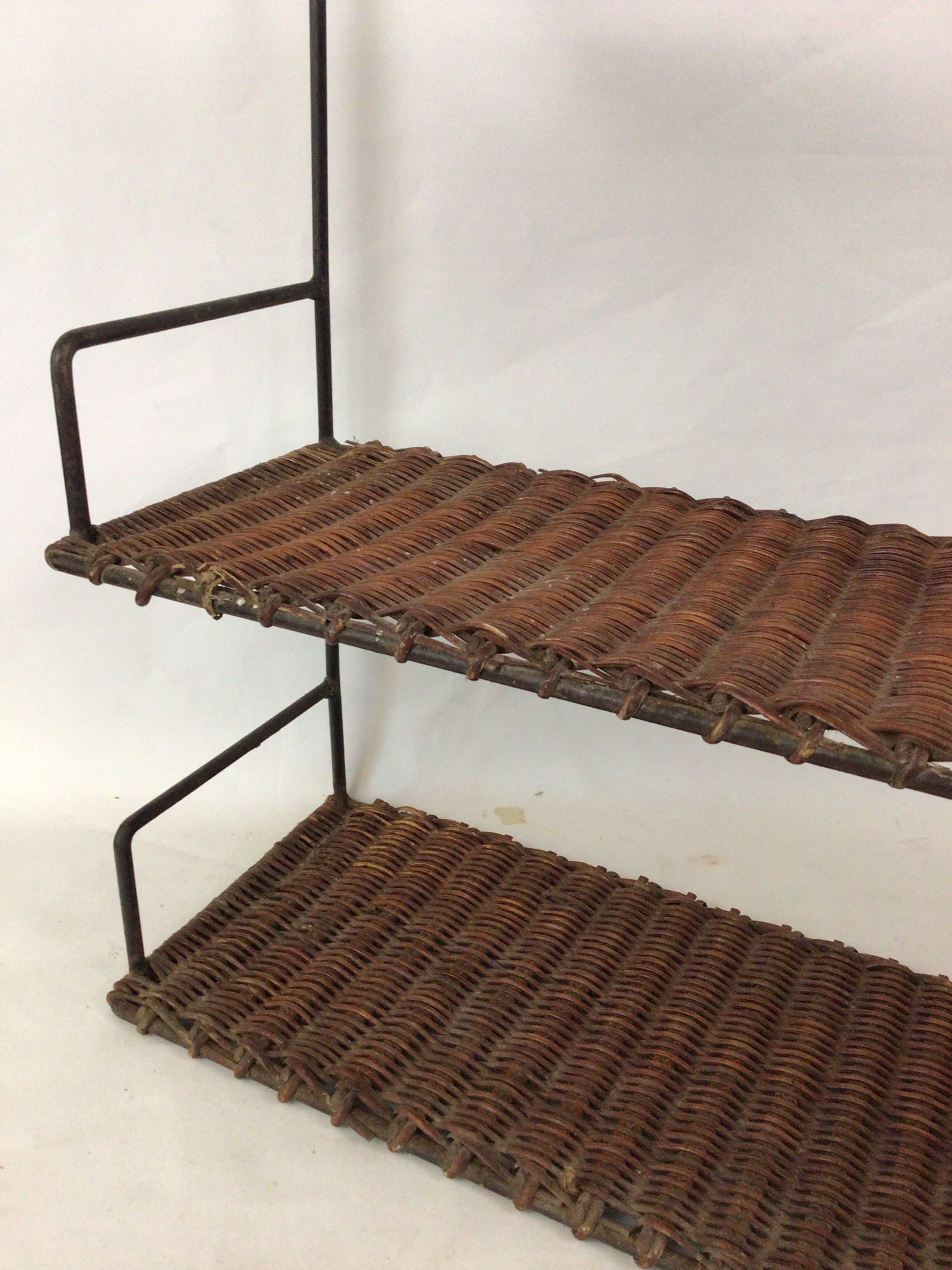 Metal and wicker shelf Raoul Guys