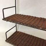 Metal and wicker shelf Raoul Guys