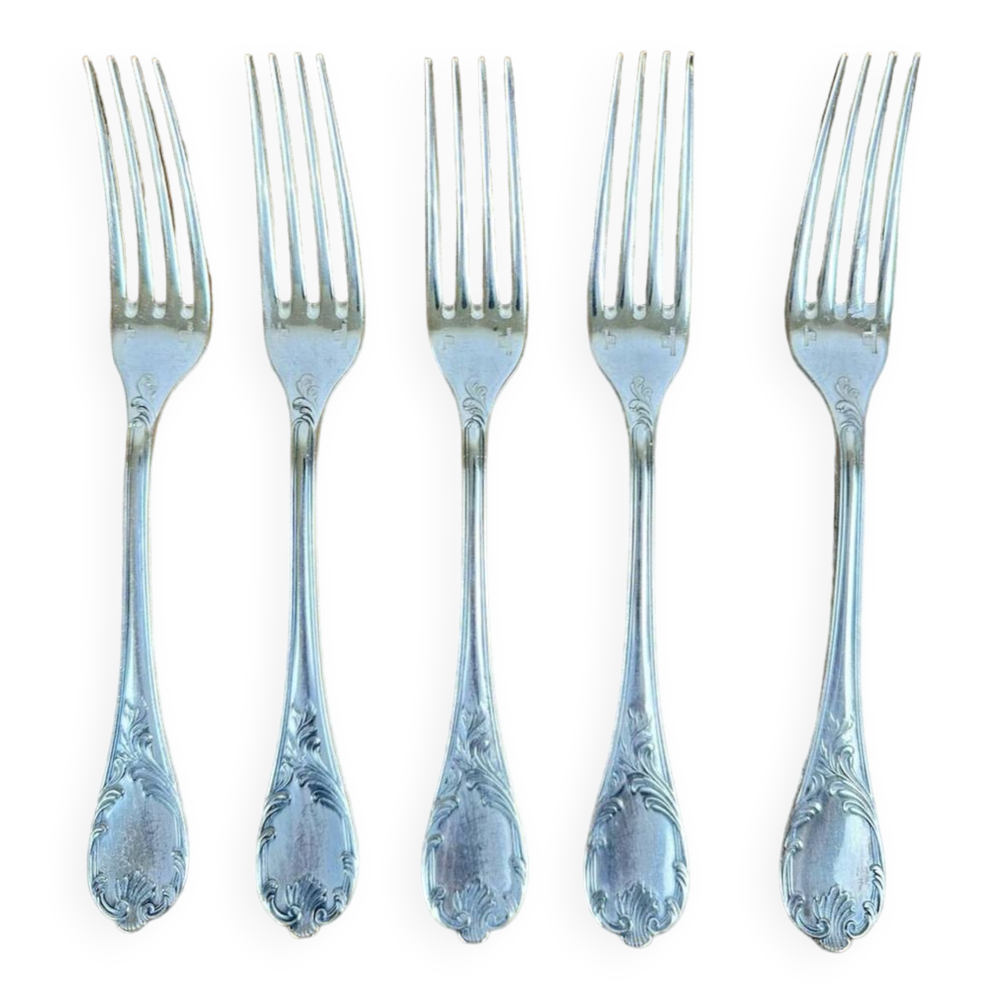 5 Christofle forks, Marly model