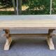 Large stripped solid oak monastery table – 200 cm
