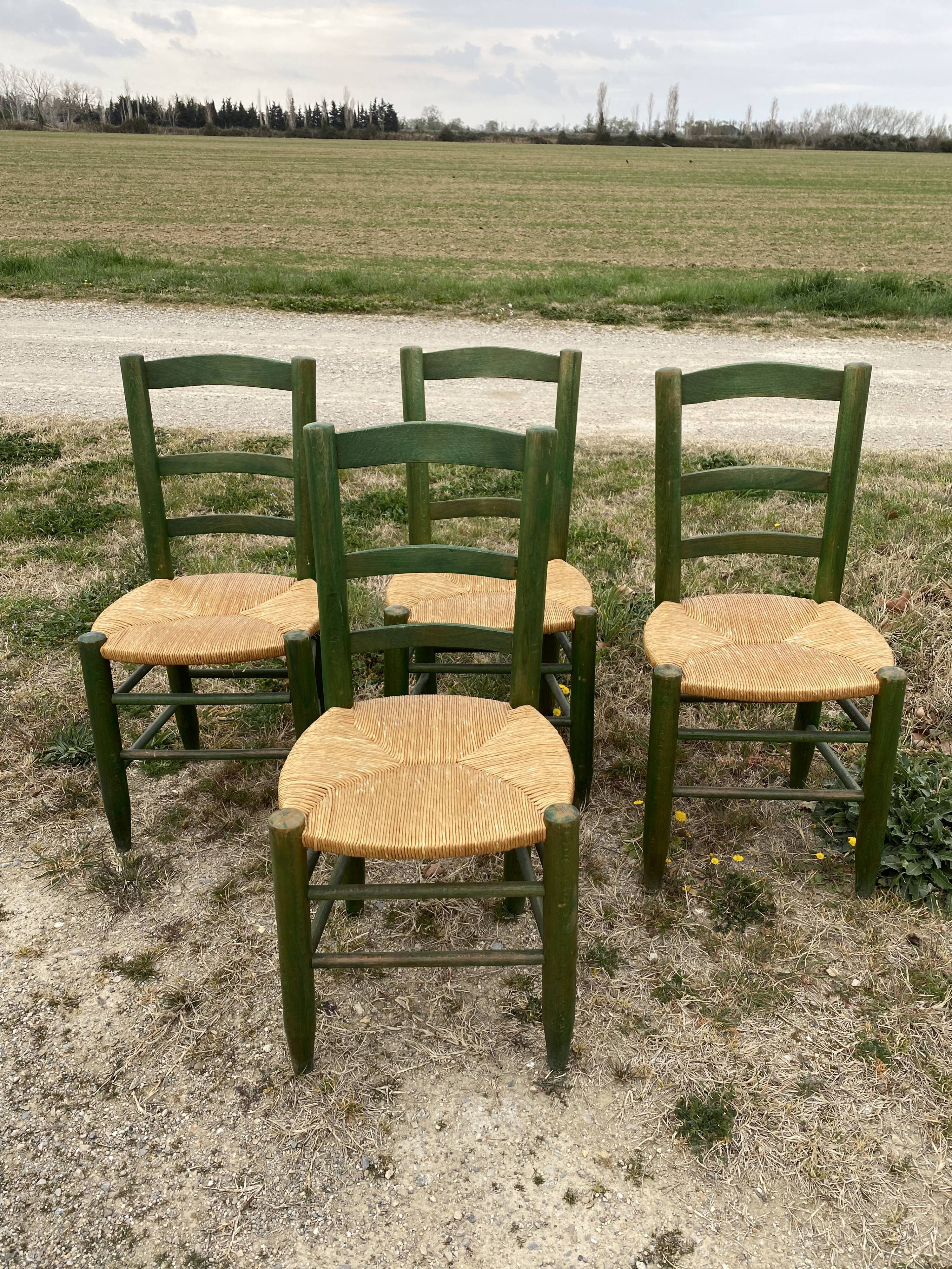 Set of 4 mulched chairs design campaign 1960