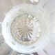 Champagne bucket, Art Deco style and period, thick, molded, frosted crystal