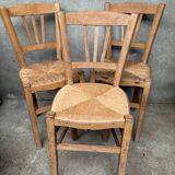 3 straw chairs in perfect condition