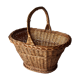 Wicker shopping basket, braided, handmade, vintage