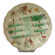 Asparagus plate faience Longchamp barbotine ironstone