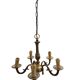 5-arm chandelier + 4 wall sconces MD bronze Louis XV style