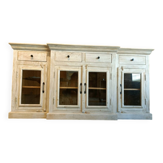 Industrial/colonial style sideboard/display cabinet in solid mango wood