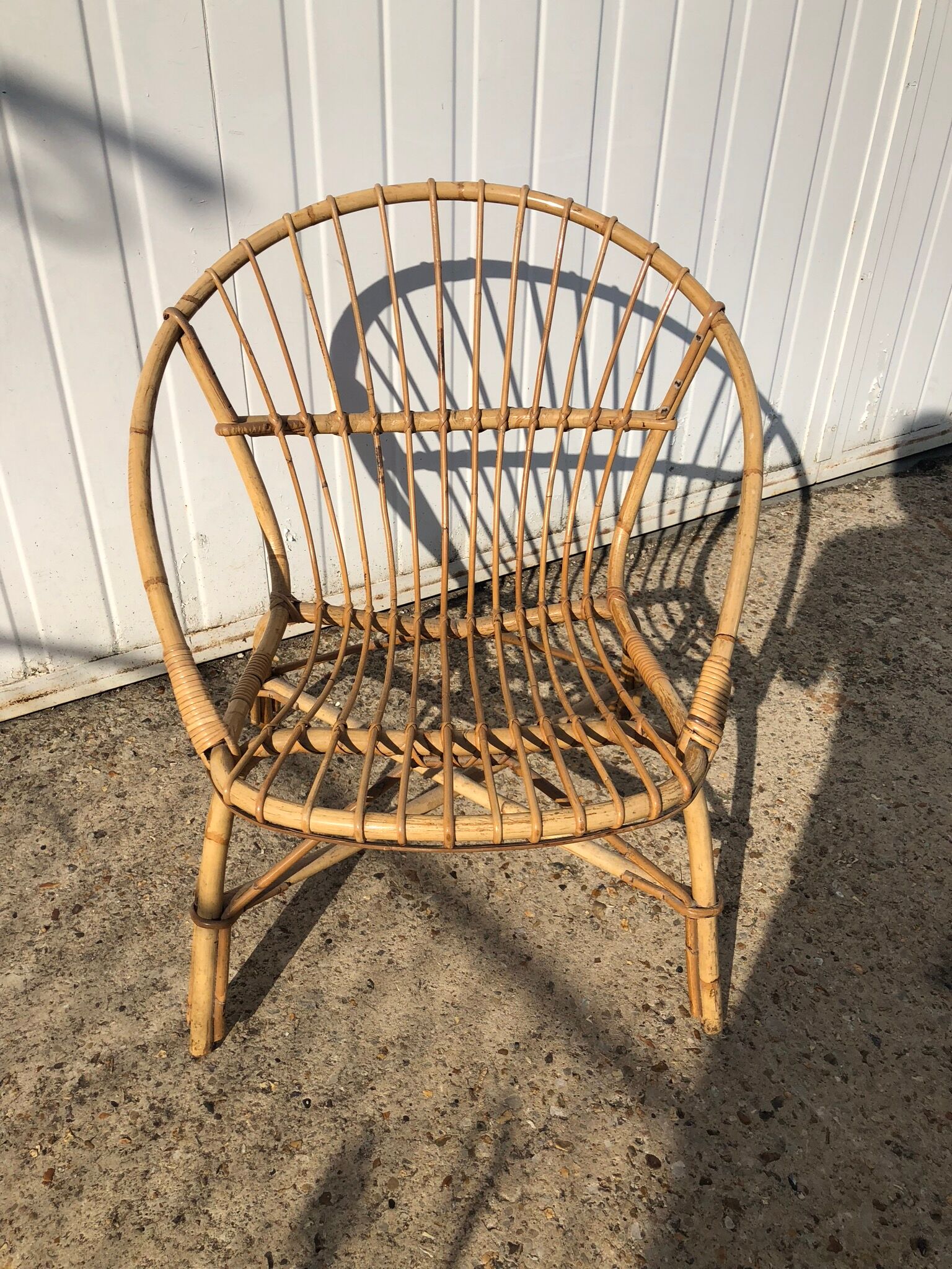 Vintage rattan armchair