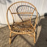 Vintage rattan armchair