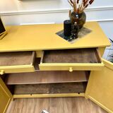 Honey yellow vintage Parisian sideboard