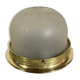 Old ceiling lamp in brass and satin glass